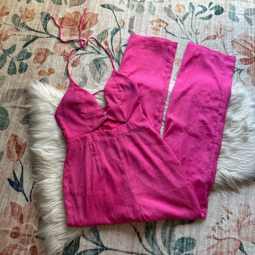 SUPERDOWN Sarah Halter Jumpsuit In Pink - Picture 3 of 6